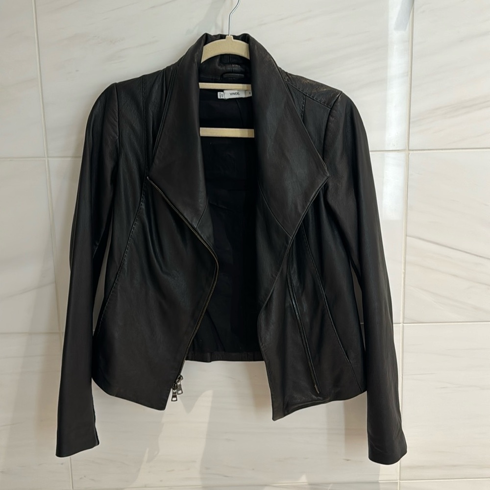 Vince leather jacket - classic wardrobe staple!